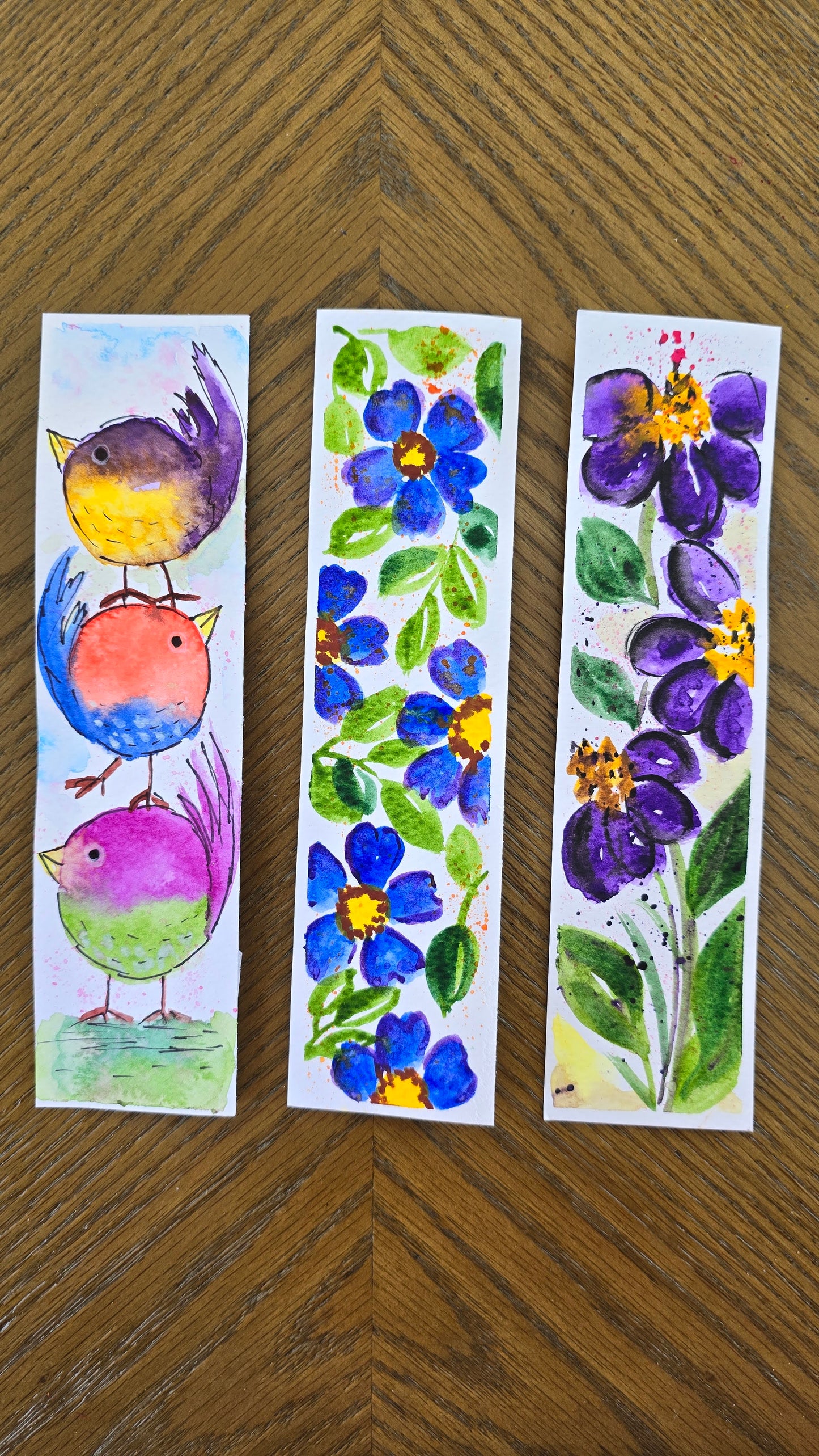 Watercolor bookmark