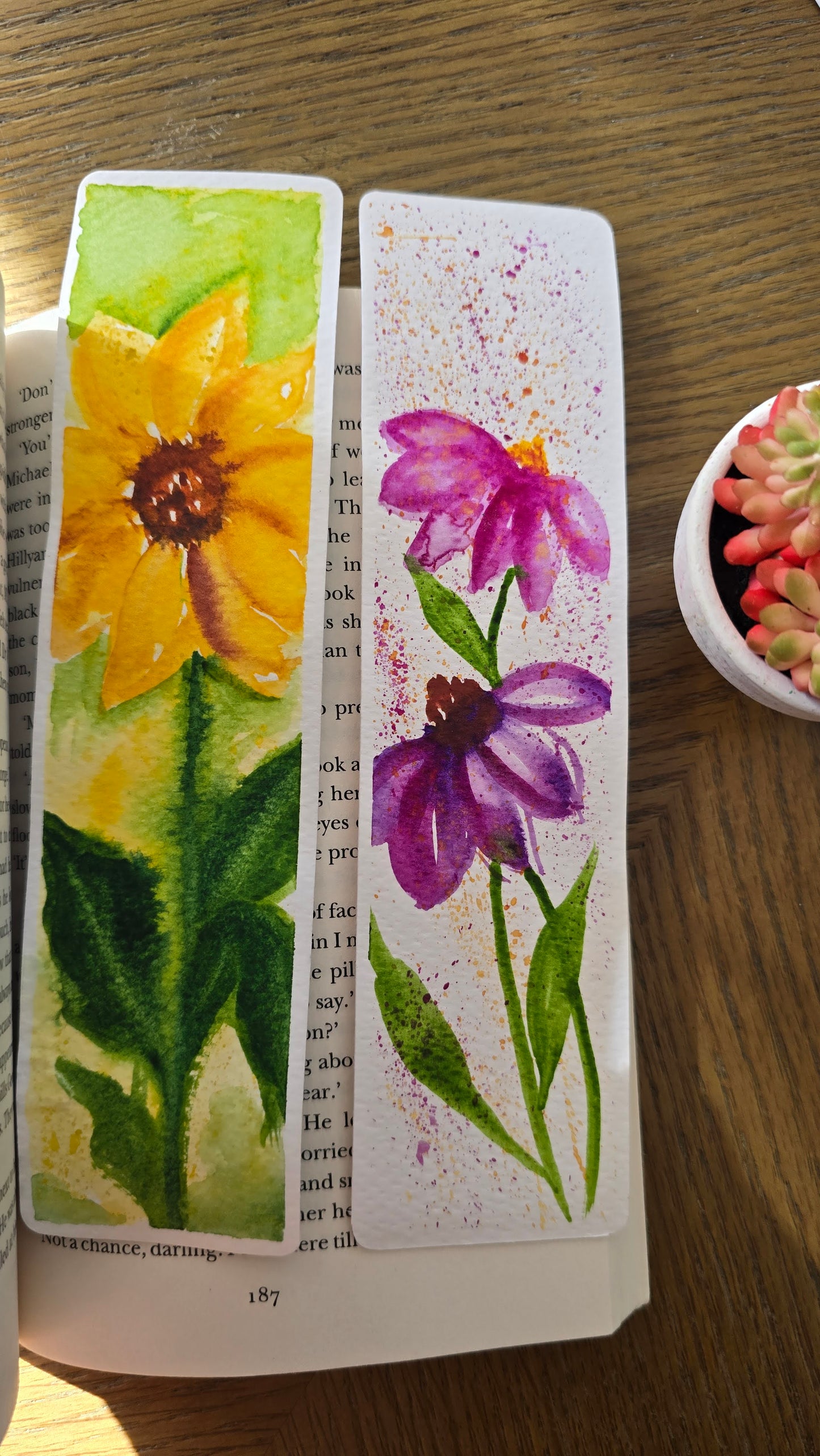 Watercolor bookmark (Set of 2)