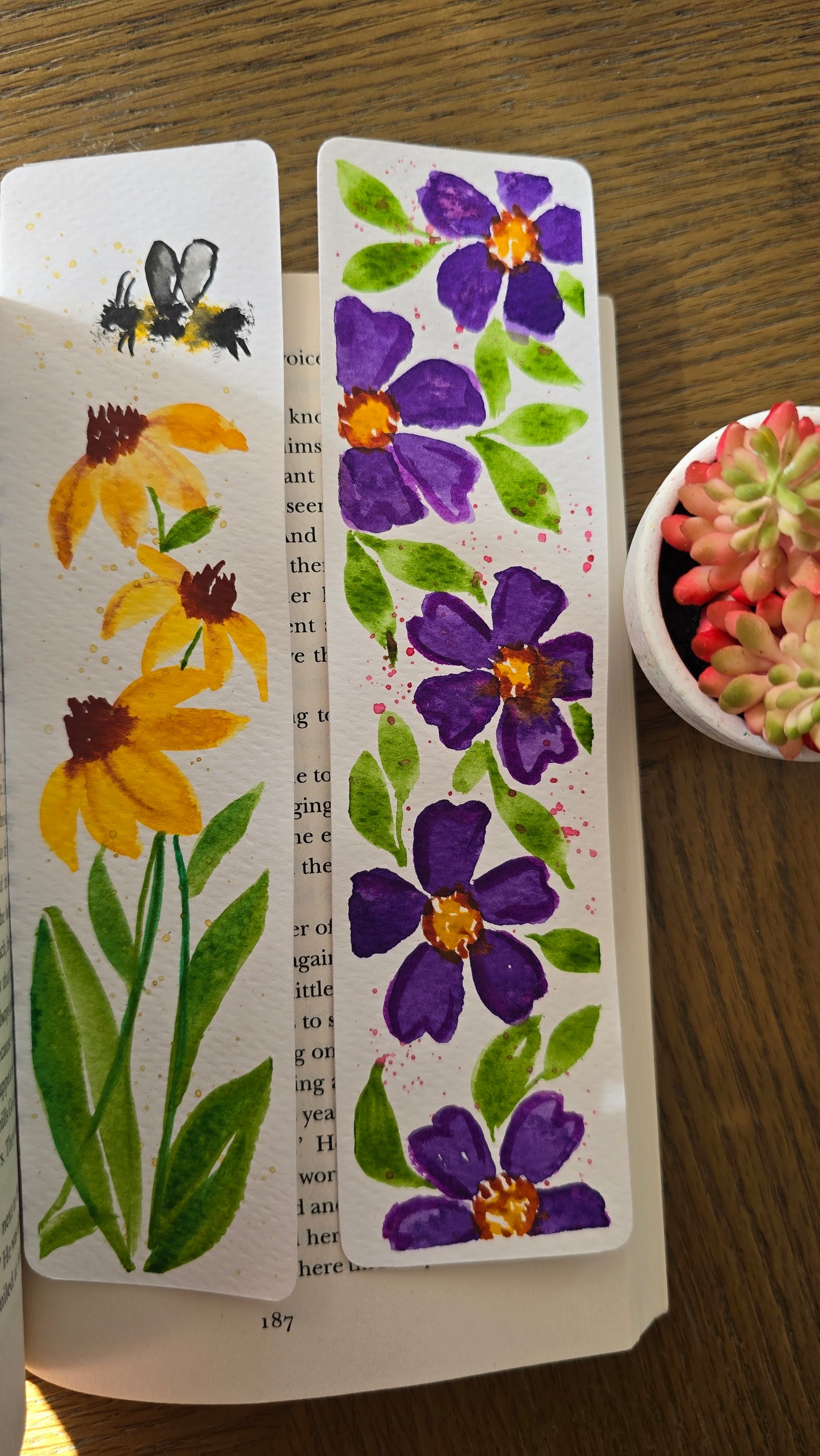 Watercolor bookmark (Set of 2)