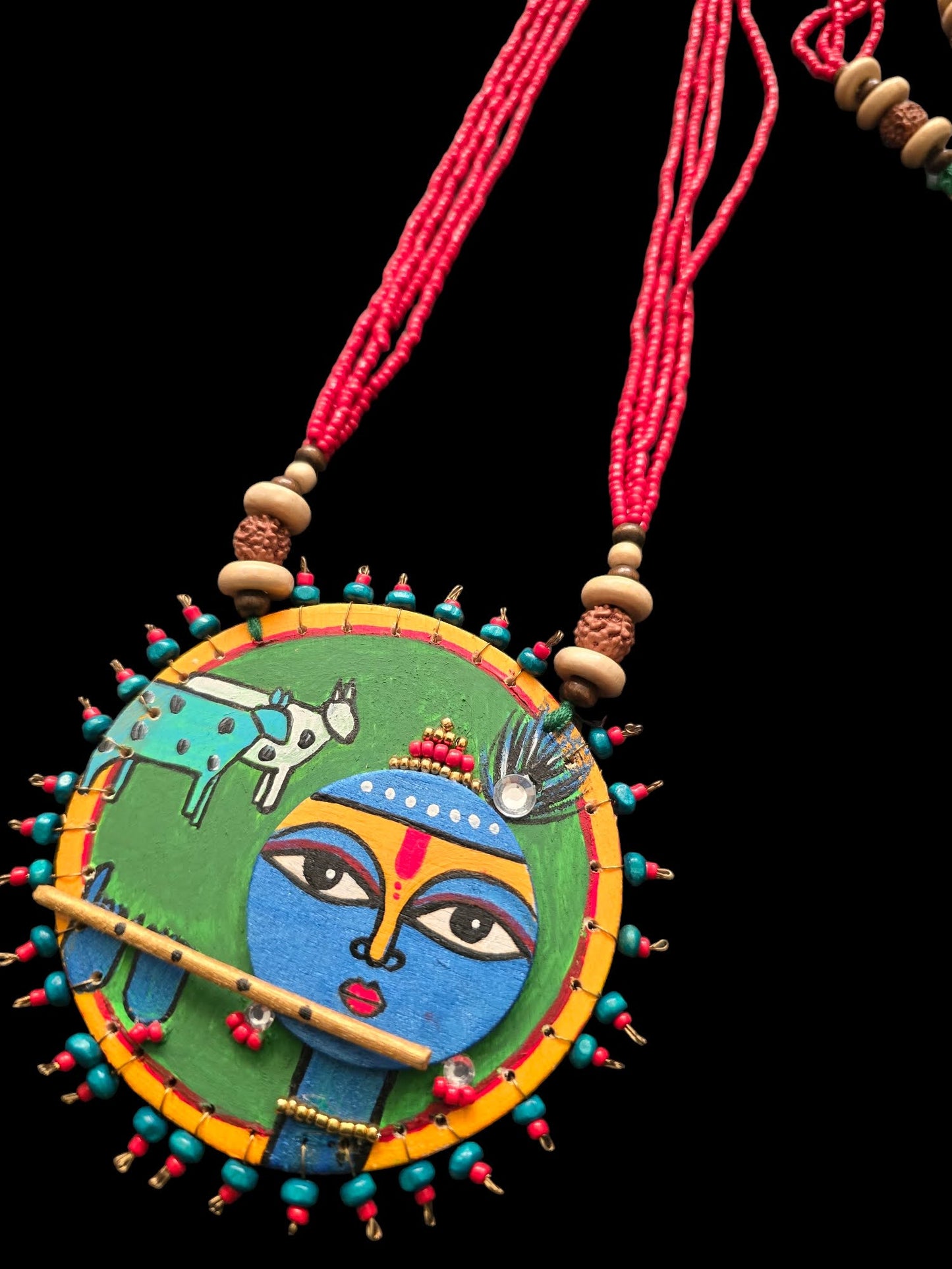 Handmade painting Necklace