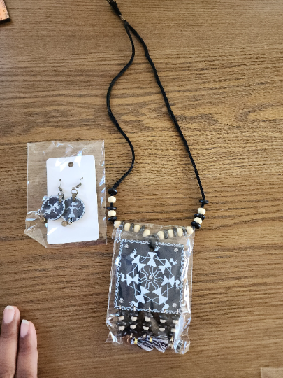 Handmade Warli painting Necklace