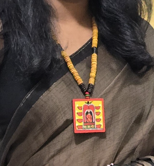 Handmade Ganesha painting Necklace