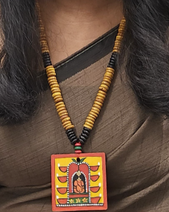Handmade Ganesha painting Necklace